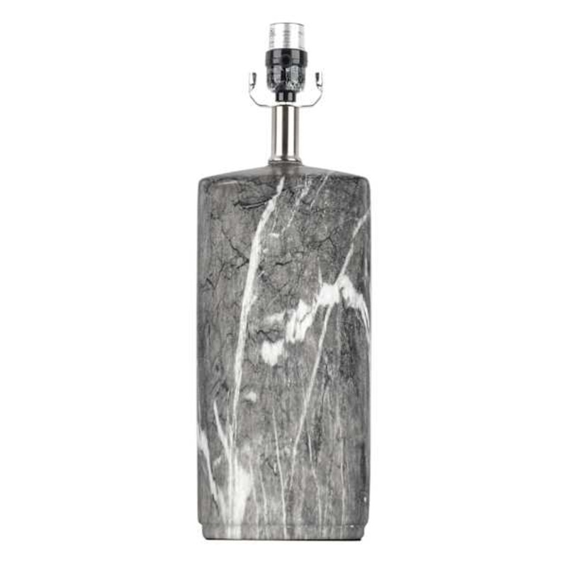 Black Marbled Medium Table Lamp, 18″