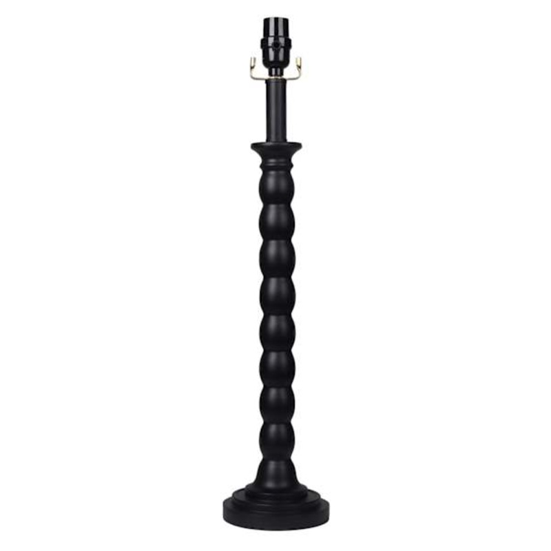 Black Stacked Buffet Large Table Lamp Base, 24″