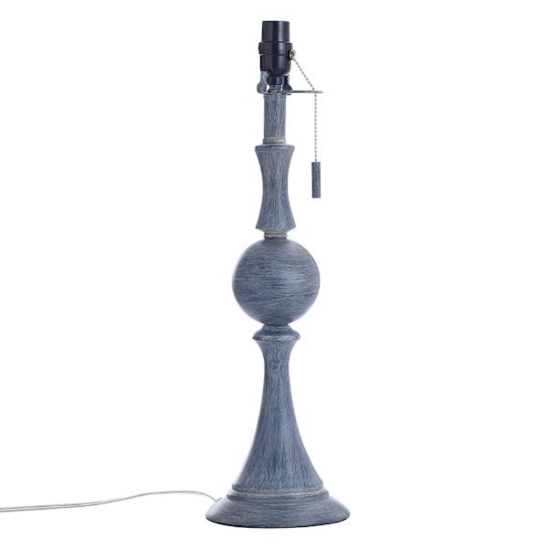 Blue Metal Medium Table Lamp Base, 22″