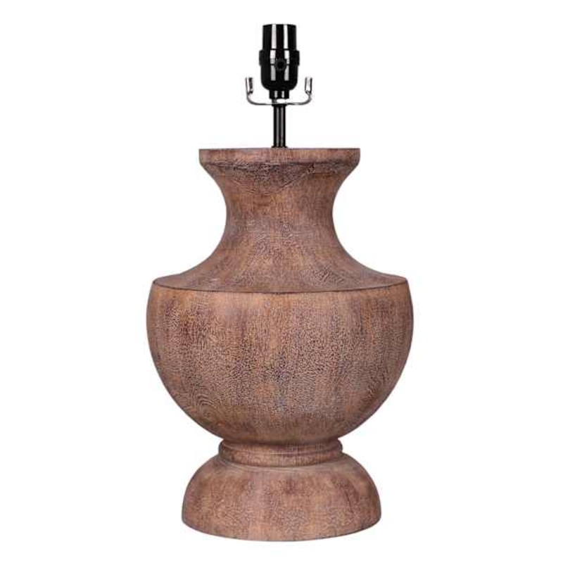 Brown Resin Urn Medium Table Lamp, 18.5″