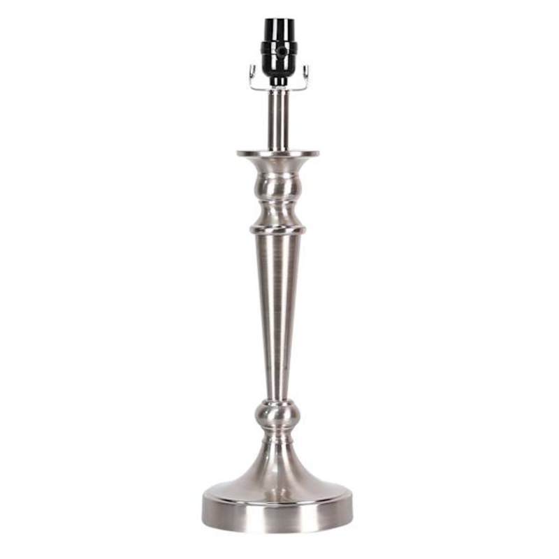 Brushed Metal Medium Table Lamp Base, 20″