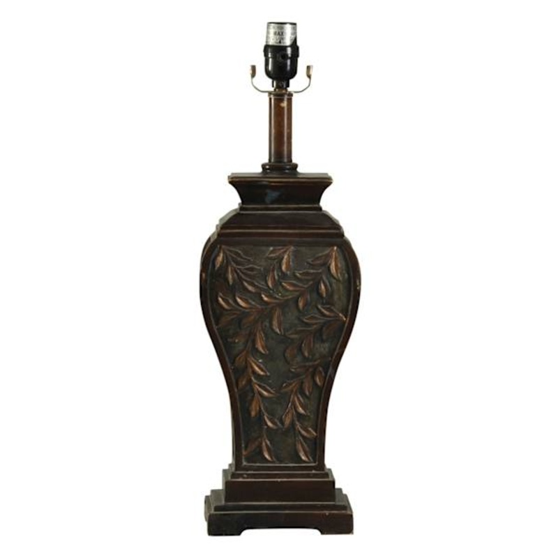 Chestnut Leaf Patterned Medium Table Lamp Base, 21″