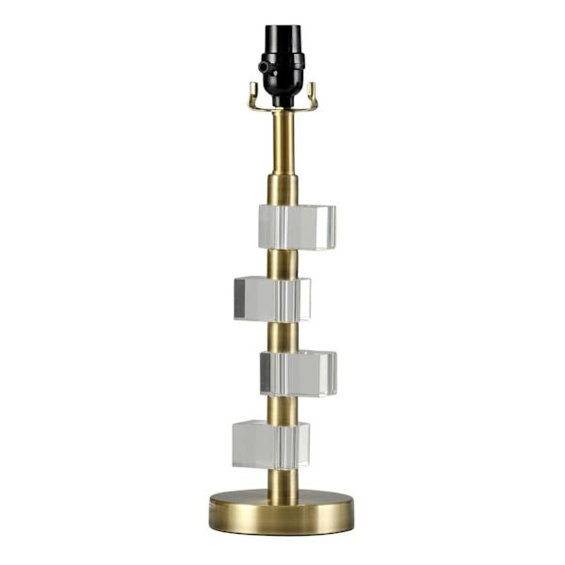 Clear Crystal Medium Table Lamp Base, 17″
