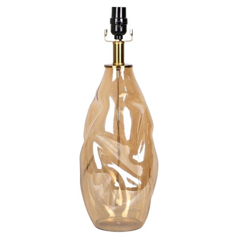 Crosby St. Amber Luster Glass Medium Table Lamp Base, 19″