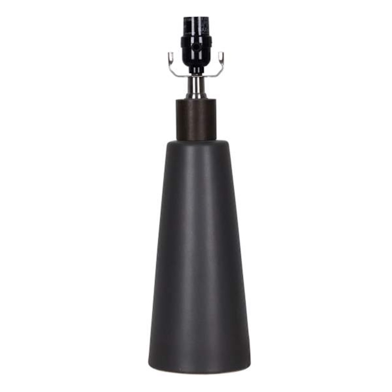Crosby St. Black Tapered Modern Ceramic Medium Table Lamp Base, 17″