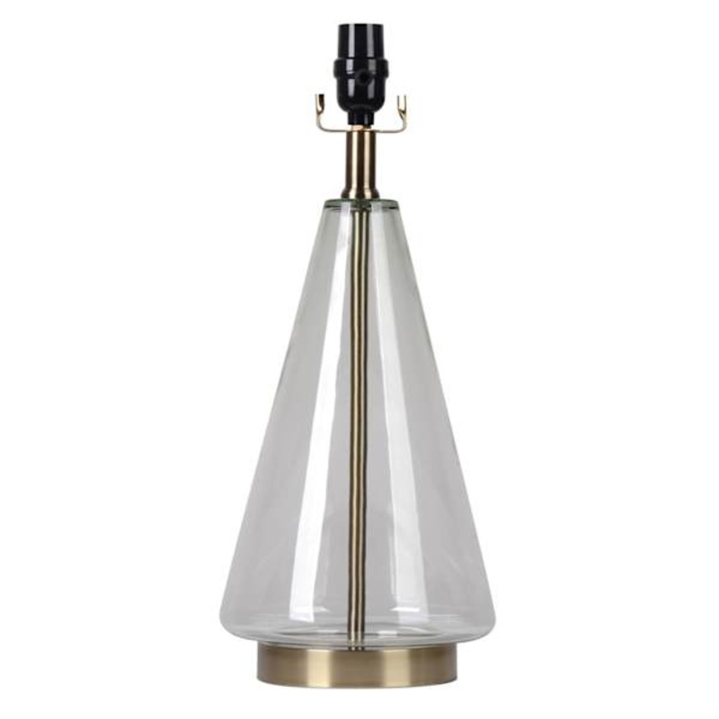 Crosby St. Clear Glass Cone Medium Lamp Base, 18.3″