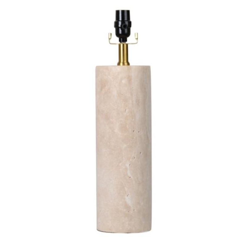 Crosby St. Travertine Column Medium Table Lamp Base, 19″