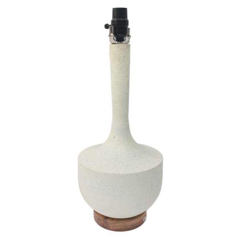Crosby St. White Metal Medium Table Lamp Base, 19″