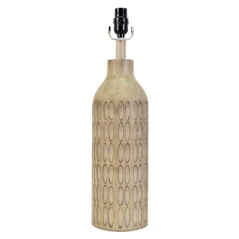 Found & Fable Grey Textured Medium Table Lamp Base, 21″