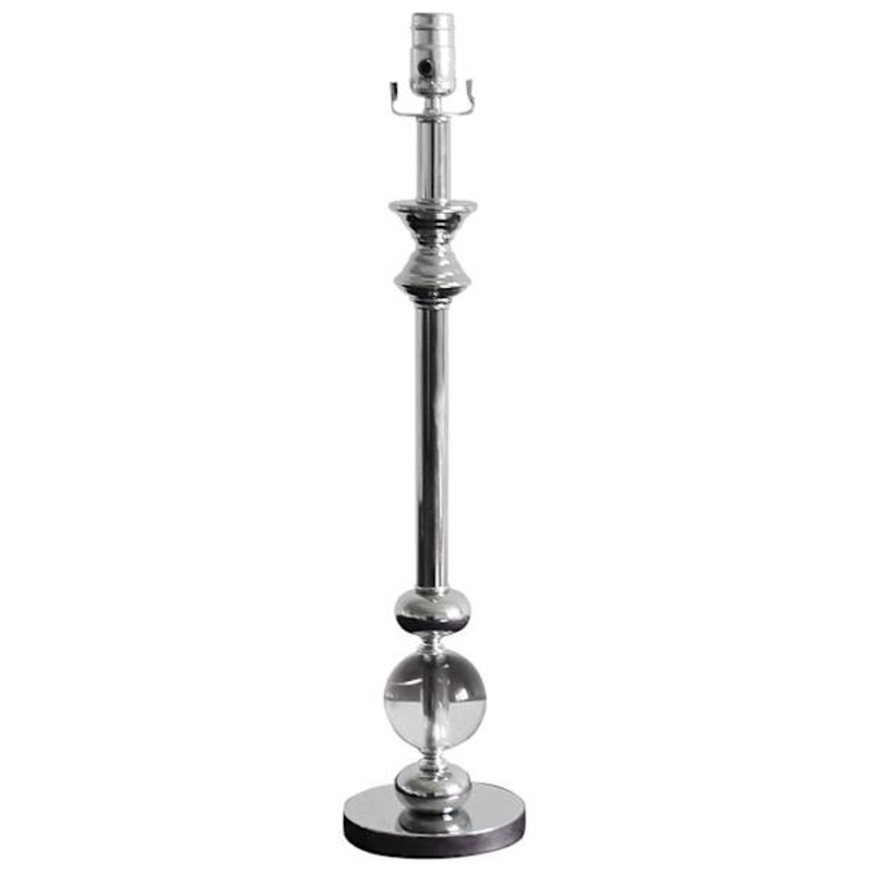 Grey Metal Buffet Large Table Lamp Base, 28″