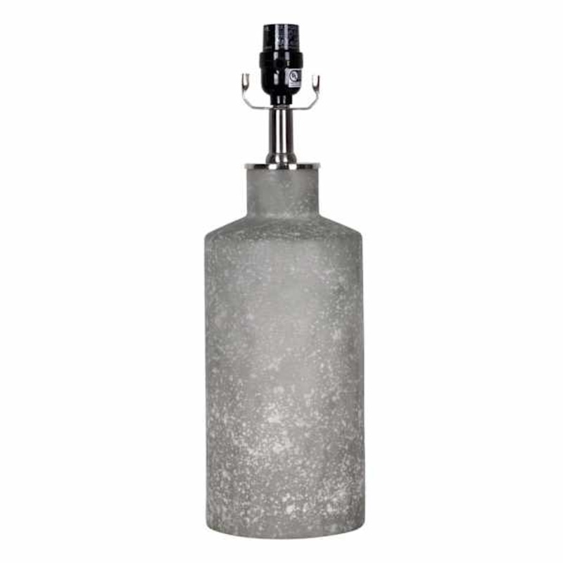 Grey Sea Glass Medium Lamp Base, 17.5″