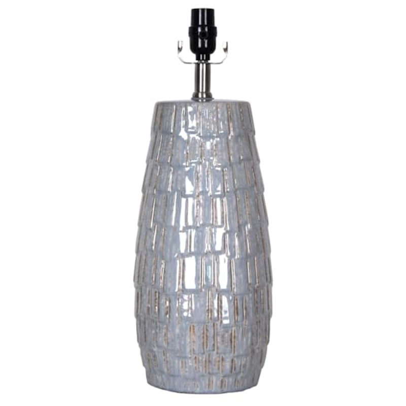 Honeybloom Blue Ceramic Tile Medium Table Lamp Base, 20″