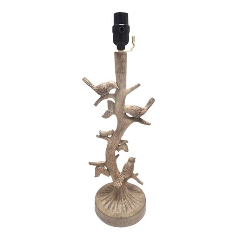 Honeybloom Brown Bird & Branches Medium Table Lamp Base, 19″