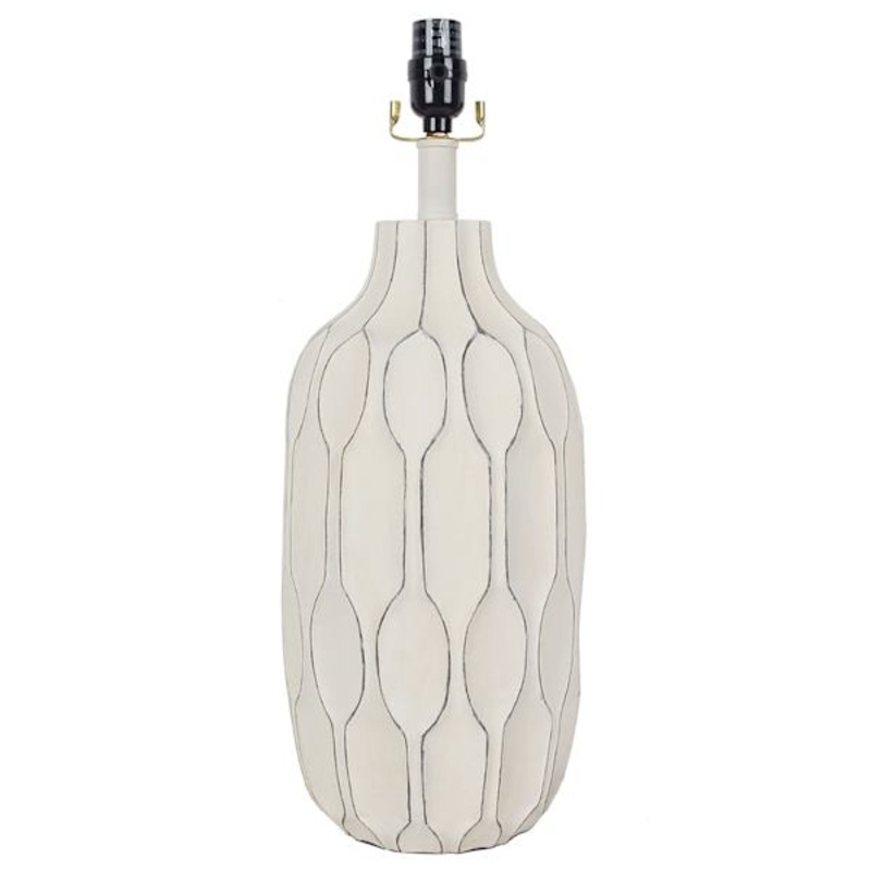 Honeybloom White Honeycomb Medium Table Lamp Base, 21″