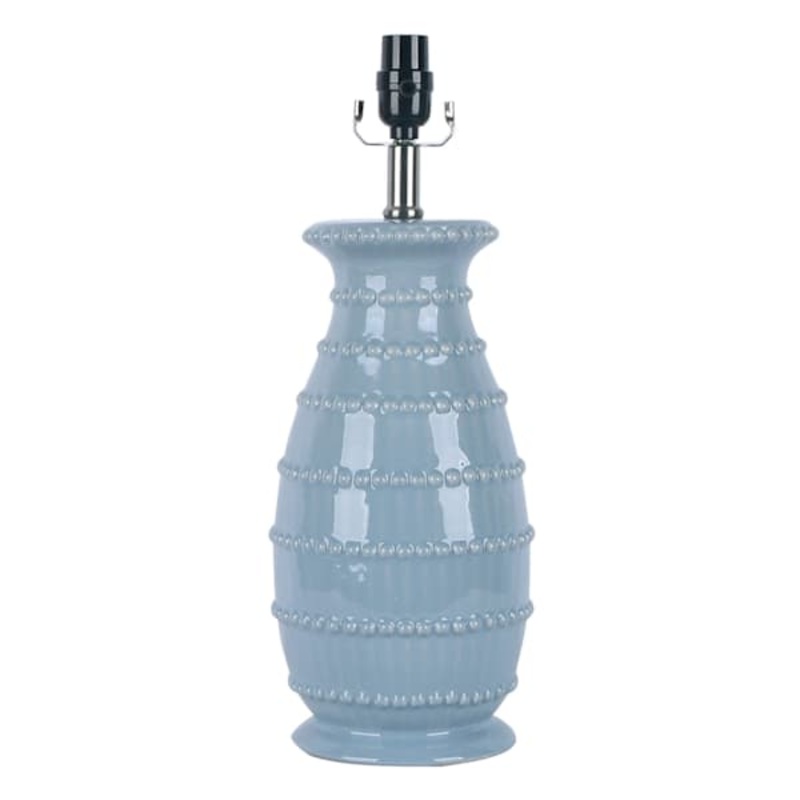Light Blue Ceramic Medium Table Lamp, 19″