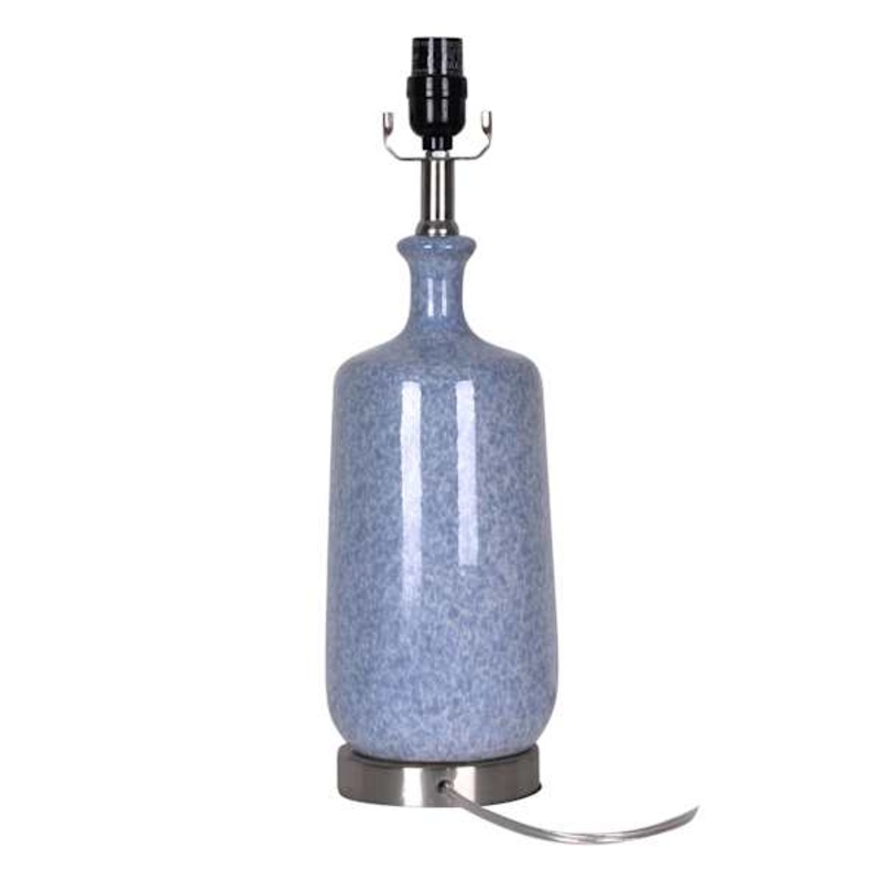 Light Blue Ceramic Medium Table Lamp Base, 19″