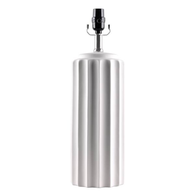 Matte White Scalloped Table Lamp Base, 19.8″