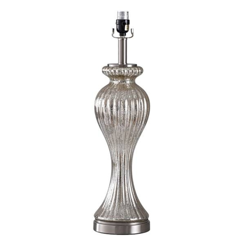 Mercury Glass Large Table Lamp Base, 25″