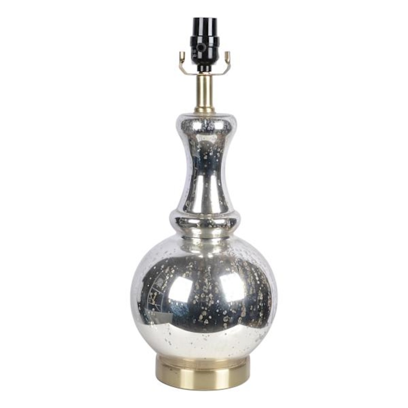 Mercury Glass Tiered Medium Table Lamp Base, 19″