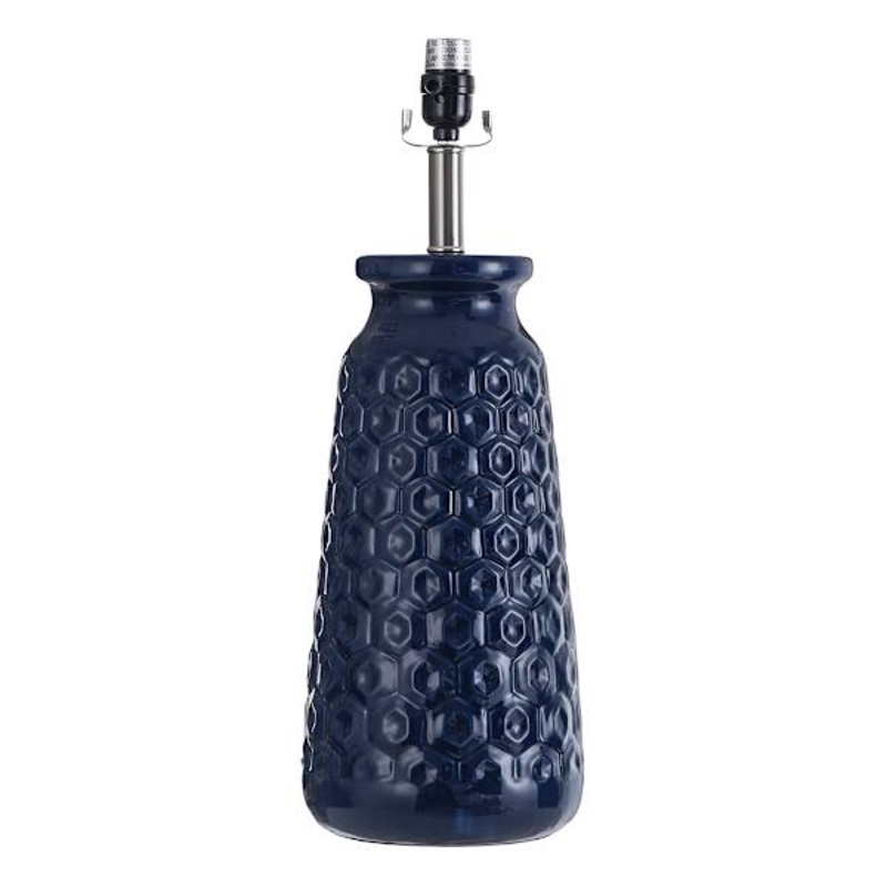 Navy Blue Ceramic Medium Table Lamp Base, 22″