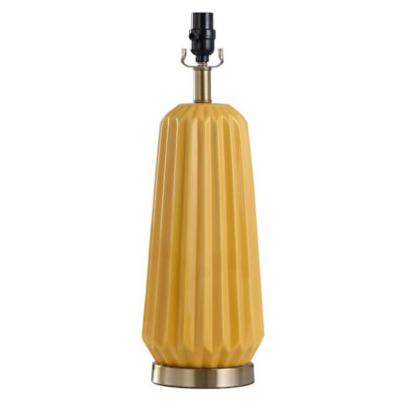 Orange Ceramic Medium Table Lamp Base, 21″