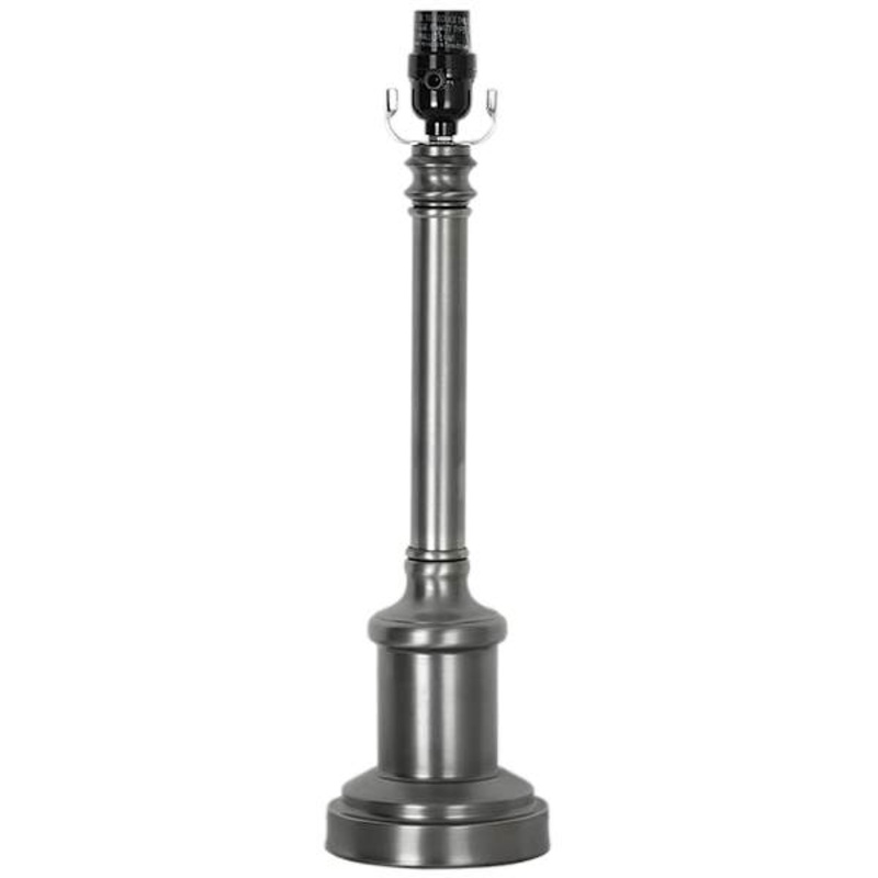 Pewter Metal Buffet Medium Table Lamp Base, 19″