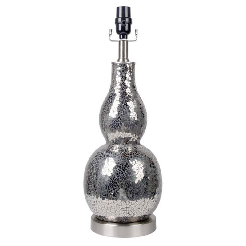 Pewter Mosaic Medium Table Lamp Base, 20″