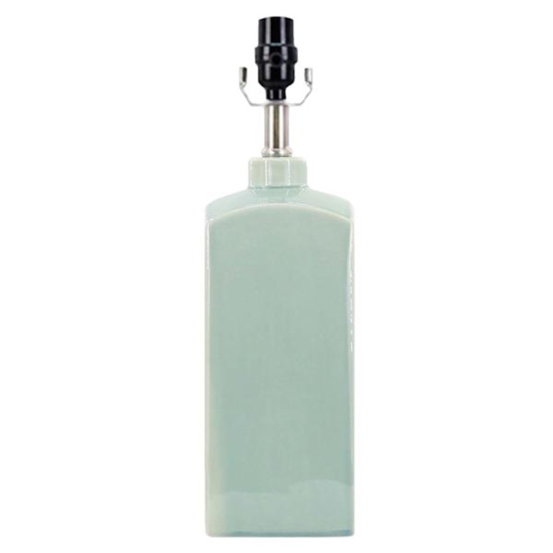 Providence Green Ceramic Rectangle Medium Table Lamp Base, 18″