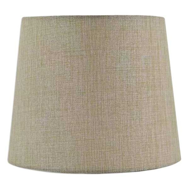 Tan Shimmer Tapered Drum Small Table Lamp Shade, 9x11x9