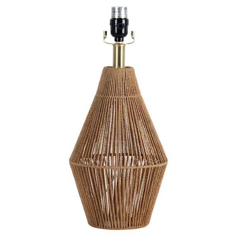 Tracey Boyd Natural Rope Geo Medium Table Lamp Base, 18″