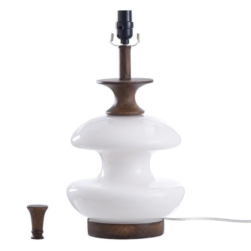White Medium Table Lamp Base, 21″