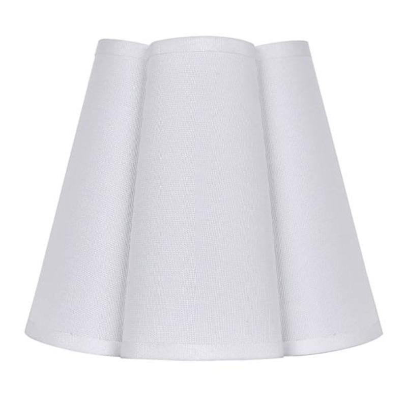 White Scallop Pleat Small Shade, 10″