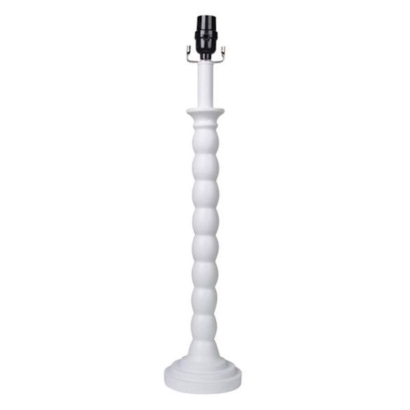 White Stacked Buffet Large Table Lamp Base, 24″