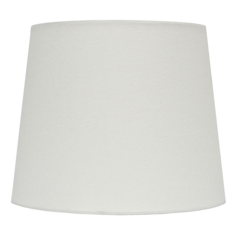 White Tapered Drum Small Table Lamp Shade, 9x12x9
