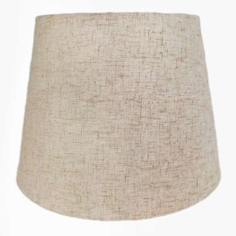Beige Linen Tapered Medium Table Lamp Shade, 14x14x10