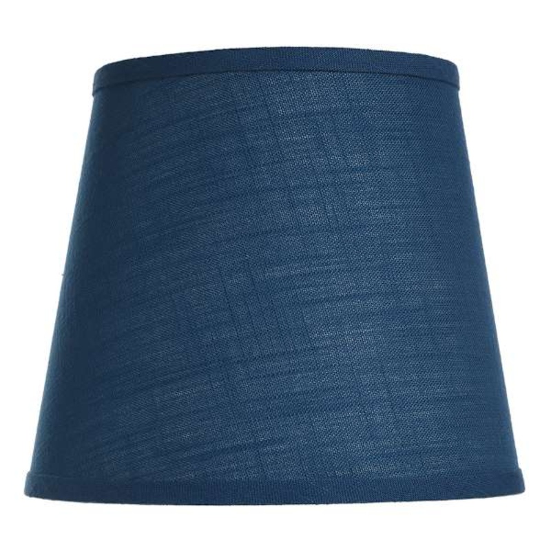 Blue Linen Blend Small Table Lamp Shade, 8×10.5×9