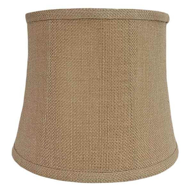 Burlap Bell Small Table Lamp Shade, 9x11x9