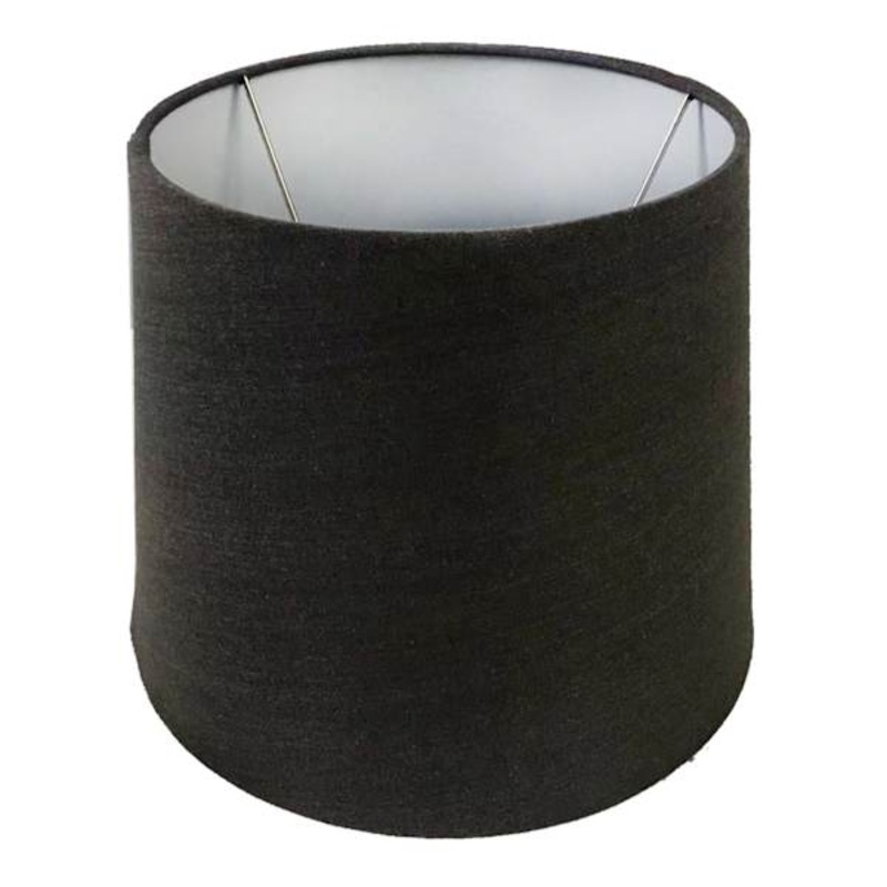 Charcoal Grey Tapered Drum Small Table Lamp Shade, 9x12x9