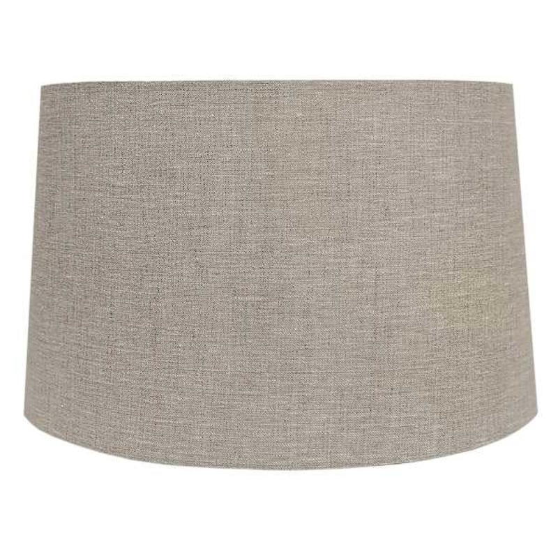 French Grey Oval Medium Table Lamp Shade, 13×14.5×9