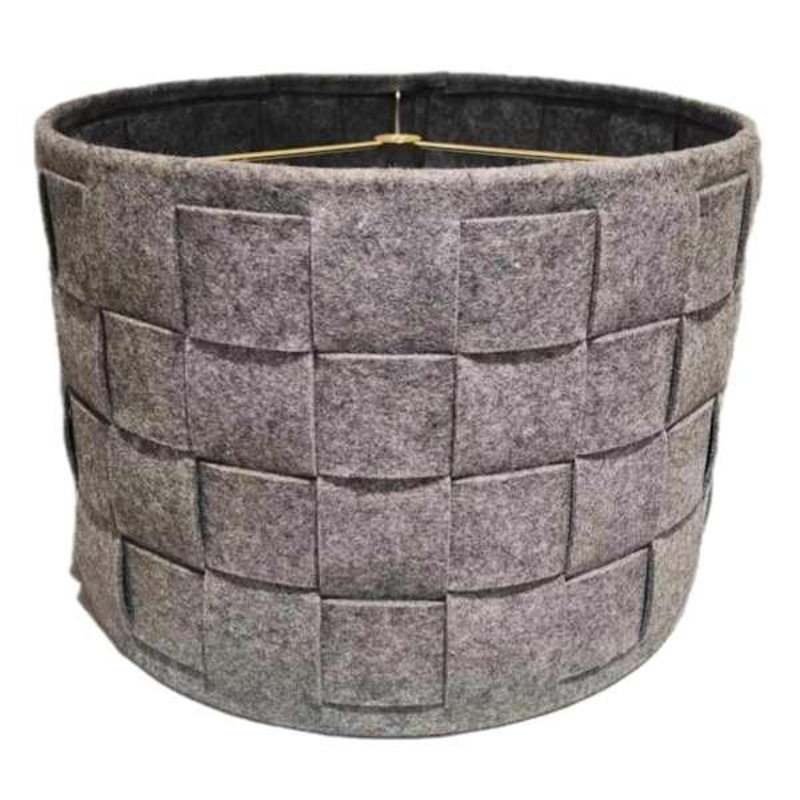 Grey Felt Woven Medium Table Lamp Shade, 14x14x10