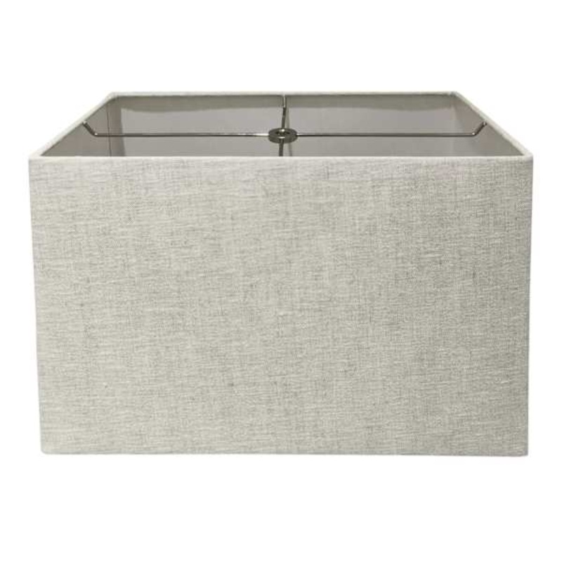 Light French Grey Rectangle Medium Table Lamp Shade, 14x15x10