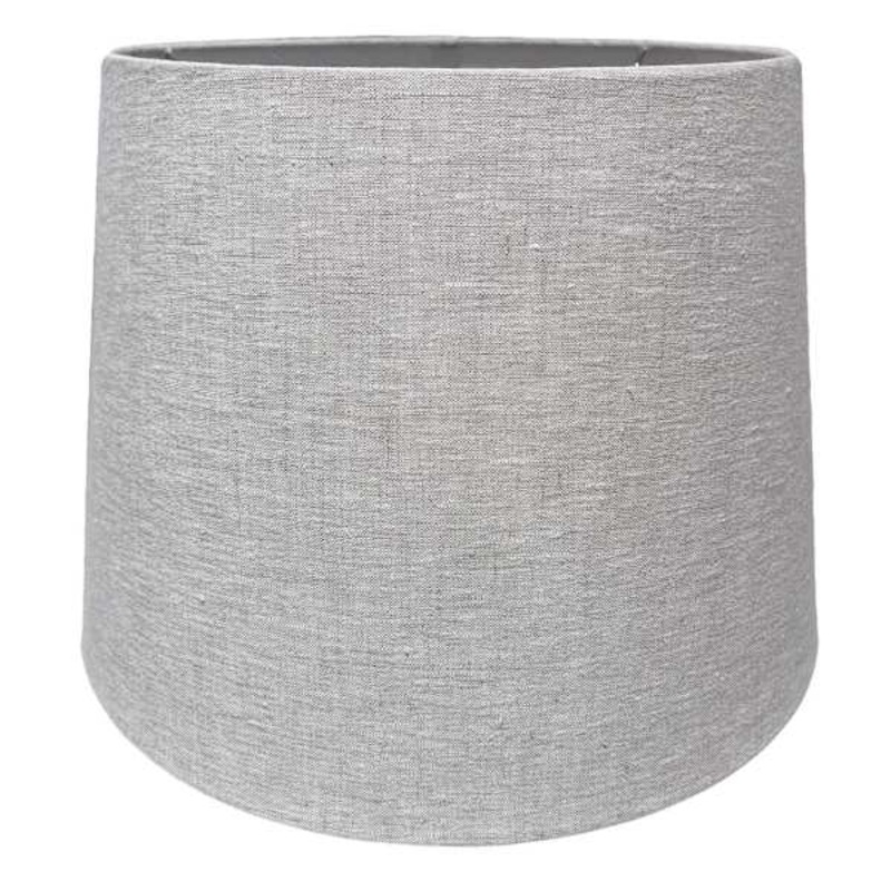 Light French Grey Tapered Drum Large Table Lamp Shade, 13x17x12
