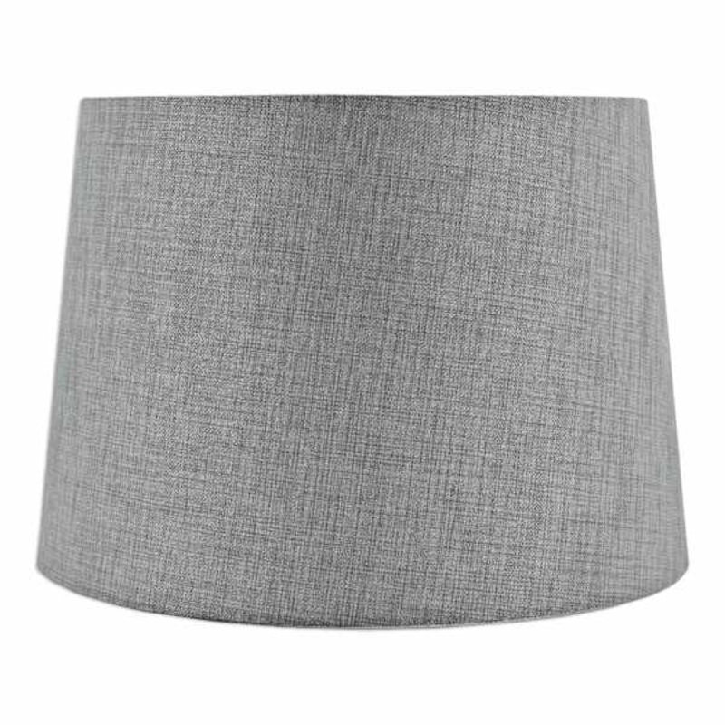 Light Grey Shimmer Tapered Drum Medium Table Lamp Shade, 12x14x10