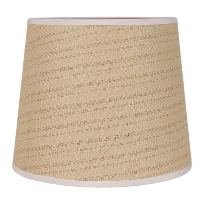 Natural Grasscloth Tapered Drum Small Table Lamp Shade, 9x11x9