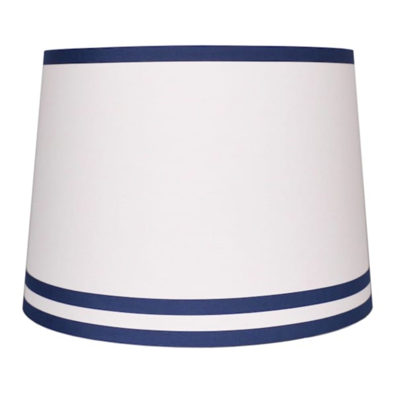Navy Trim Taper Small Table Lamp Shade 9x11x9