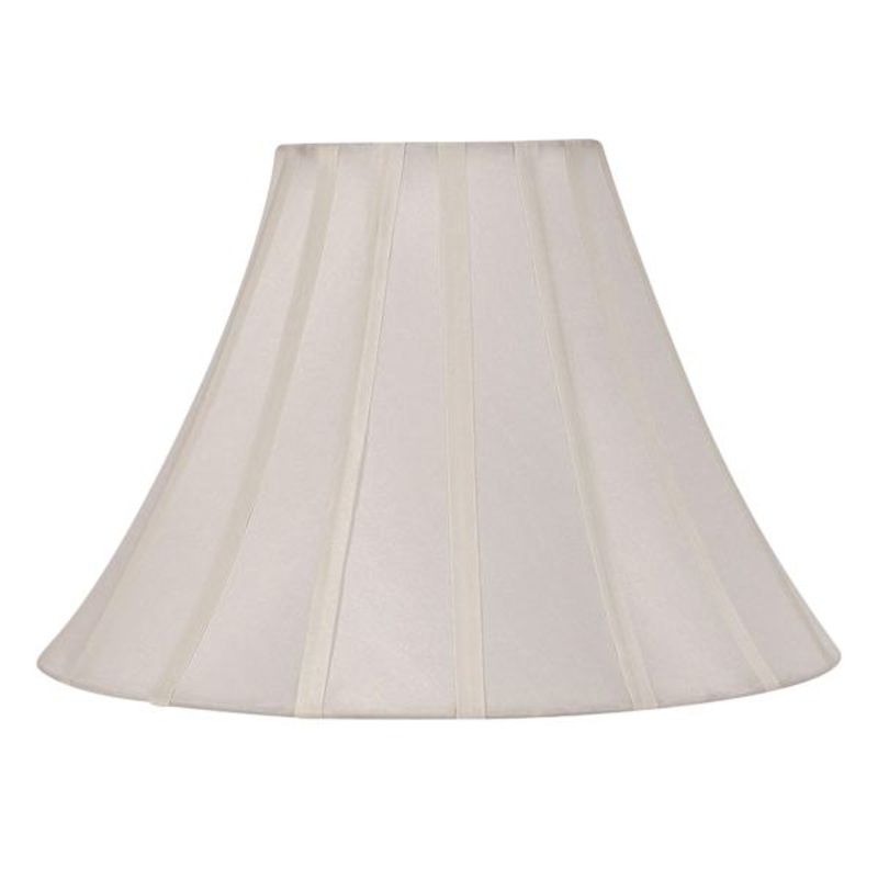Off-White Satin Bell Large Table Lamp Shade, 7x17x12