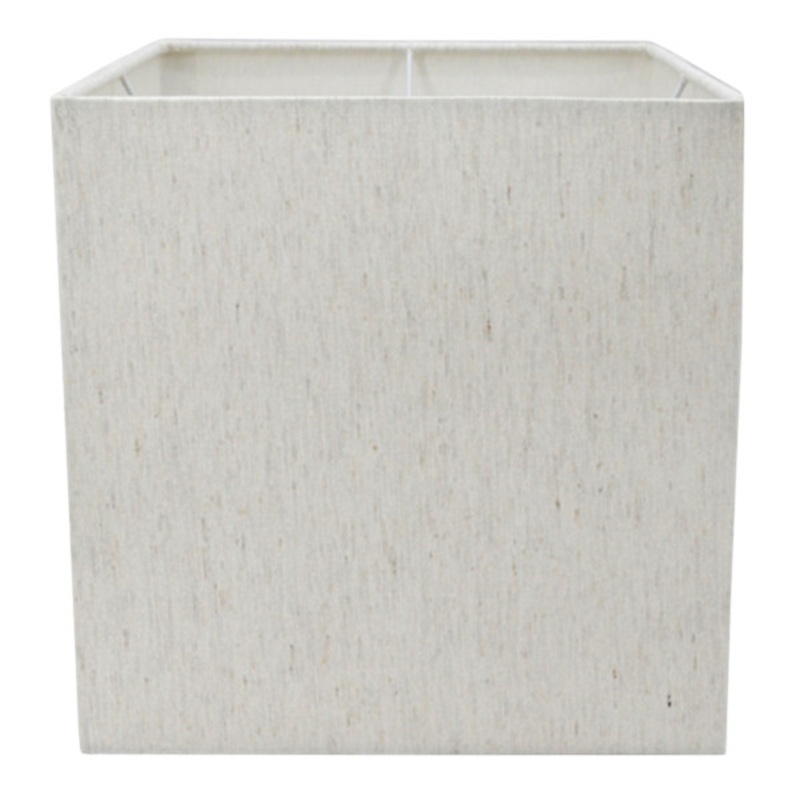Off-White Square Lamp Shade, 10″