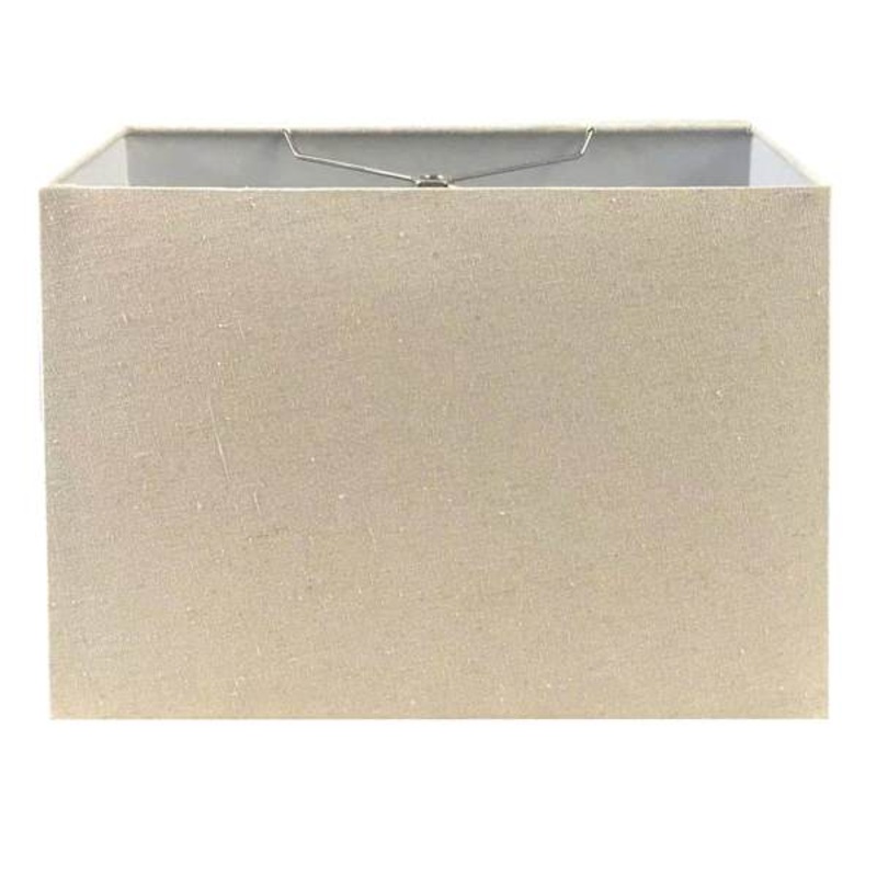 Tan Rectangle Medium Table Lamp Shade, 14x15x10