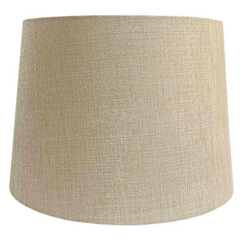 Tan Shimmer Tapered Drum Medium Table Lamp Shade, 12x14x10