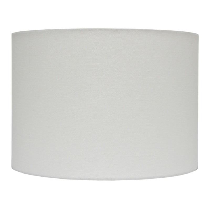 White Drum Medium Table Lamp Shade, 14x14x10